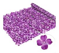 Ableholy Seto de hortensias artificiales para decoración de jardín, patio, boda, panel de pared de privacidad, flores de seda, decoración al aire libre, 50 x 100 cm (50 x 100 cm, morado)