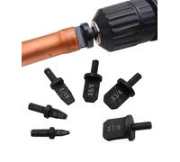 Abocardador Aire Acondicionado, Juego de Herramientas Estampación Tubos Cobre para Acondicionado con Mango Acero Cojinete Expansor Tubos, Juego de Brocas Expansión Tubo Giratorio (B)