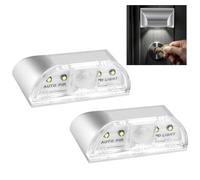 ABOHU 2 Piezas Luz de ojo de cerradura para exteriores, luz de llave de puerta, LED Auto PIR Puerta inalambrica infrarroja Keyhole Sensor de Movimiento de la lampara de luz, fácil instalación puerta