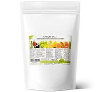 Abono Ecológico de Sales de Epsom (Sulfato de Magnesio). Fertilizante rico en magnesio para todo tipo de cultivos, tomates, cítricos, frutales, rosales y plantas de exterior e interior. (1,5 kg)