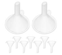 ABOOFAN 10 Embudos Pequeños de Plástico Transparentes para Líquidos, Mini Embudos Portátiles para Aceites Esenciales y Cosméticos, Herramienta de Llenado para Botellas, Adecuado