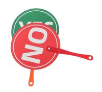 ABOOFAN 2 Piezas Paletas de Votación sí No y Tablero de Respuestas de Borrado en Seco, Plástico, Portátil, Verde y Rojo, para Aulas y Concursos de Evaluación, para Estudiantes y