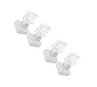 ABOOFAN 4 Piezas Portaetiquetas Magnéticas Base Estable, Clip para | ABS y Pc, Ranura Insertable y Boca Ancha, Blanco para Supermercados y Fruterías