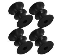 ABOOFAN 4 Piezas Rueda para Mástil de Carretilla Elevadora de 3 Toneladas, Polea de Guía de 10mm de Plástico Negro, Repuesto Versátil para Reparación en Almacén