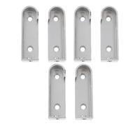 ABOOFAN 6 Piezas Base para Barra de Armario Soporte de Varilla Ovalada 16mm Aprox Hierro Plata Alta Dureza Resistente Fácil de Instalar para Varillas de Armario y Barras de Secado