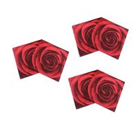 ABOOFAN 60 Hojas De Servilletas De Papel De Rosas Rojas Servilletas De Papel De Flores para Bebidas De Rosas Rojas Servilleta Desechable Servilleta Roja De
