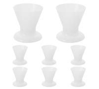 ABOOFAN 8 Piezas Vaso de Mezcla de Silicona para Clínicas, Base Engrosada | Resistencia Química, Borde Redondeado y Vertido Controlado, Interior Liso, Limpieza Sencilla