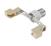 ABOOFAN Adaptador de Portalámparas Cerámico E27 a R7s Tamaño 13.5x10x3.5 Cm Material Cerámico Blanco para Bombillas Halógenas Adecuado para Talleres y Espacios Habitables