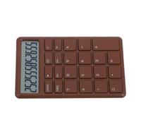 ABOOFAN Calculadora Portátil Pequeña, Mini Calculadora de Bolsillo, 12 Dígitos, Abs, Pantalla LCD Grande, Batería, Color Café, para Estudiantes de Escuela y Oficina