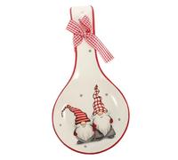 ABOOFAN Cubertero Cerámica Navidad Cuchara Reposa con Lazo - Festivo Vajilla Estante Guardián Cuchara Estante Navidad Palillo Almohada Cubiertos Palillos Soporte Bico Textil