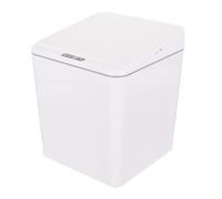 ABOOFAN Cubo de Basura para Coche Sensor Inteligente, 6l ABS Blanco | Almacenaje para Pañuelos y Snacks, Diseño Consumo, Batería 2 Aaa, Uso en Baño y Vehículos