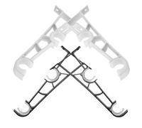 ABOOFAN Juego de 4 Soportes Dobles para Barra de Cortina de Aleación de Aluminio, Soporte Lateral Estable para Cortinas Pesadas en Dormitorios y Hogar