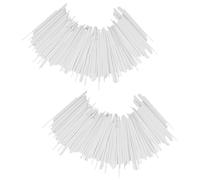 ABOOFAN Palitos de Papel para 10 Cm X 4 Mm, Pack 200 Unidades White para Hacer Dulces Caseros, Manualidades de Postres, Suministros para Fiestas y Repostería