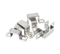 Abrazadera de abrazadera en U Acero inoxidable 304 espesado cuadrado rectángulo en forma de M en forma de U tubo de sillín clip hebilla aro garganta tarjeta de tubo Ohm(45 x 45 (2Pcs))