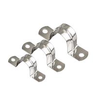 Abrazadera de abrazadera en U Soporte de tubo de agua de acero inoxidable 304 tipo U, clip de tubo, tarjeta de sillín, tarjeta Ohm, hebilla fija, soporte de aro de garganta espesante(M8 (20Pcs))