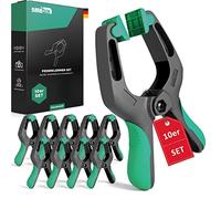 Abrazadera de Apriete SMABIX® - Juego de 10 Pinzas para Encolar, Piscina, Fotografía - Gran Envergadura y Fuerza de Sujeción - Pinzas de Resorte y Sujeción