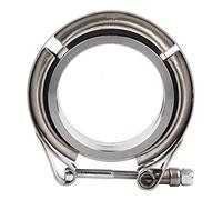 Abrazadera de Banda en V, Abrazaderas de Ese Automotrices, Tubo de Ese Turbo de 2,5 Pulgadas, Abrazadera de Banda en V de Acero Inoxidable, Kit de Brida de 2 Uds