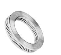 Abrazadera de manguera de acero inoxidable 304, corte a medida, correa de metal de 30 m, 50 m o 100 m, engranaje helicoidal grande ajustable for abrazaderas de tornillo y tuberías de conducto.(30m)