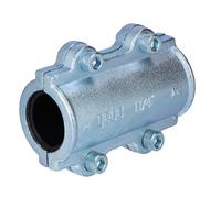 Abrazadera de reparación Gebo DS de 1 1/4" de largo para tubos de acero