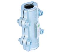 Abrazadera de reparación Gebo DS de 3/4" de largo para tubos de acero