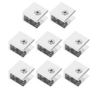 Abrazadera de Vidrio 8piezas para Estante de Aleación Plata