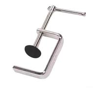 Abrazadera en G de metal con marco reforzado y mecanismo de tornillo preciso que soporta presión de sujeción constante en varios materiales (0-140 mm)