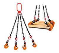 Abrazadera horizontal de elevación de placa de 1.6T/ 3500 libras con 4 abrazaderas, elevador de tambor de barril resistente, cadena de acero al manganeso de alta resistencia para grúa de elevación