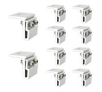Abrazadera Para Juntas De Techo, 10PCS Abrazaderas De Aluminio Para Juntas Alzadas Soporte De Montaje Fotovoltaico Para Paneles Solares Para Techos De Junta Alzada - 45x52mm