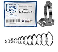 Abrazadera para Manguera de Acero Inoxidable, Ancho de Banda de 12 mm - Rango de Sujeción Ø 170-190 mm - 2 Unidades - Abrazadera para Tubos y Mangueras