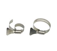 abrazadera para tubos de acero inoxidable Abrazadera de tubería de agua de acero inoxidable 304, abrazadera de tráquea, abrazadera de bloqueo fija con mango(175-197mm (2Pcs))