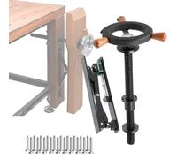 Abrazadera paralela resistente para patas de mesa, tornillo de banco ajustable de 90-310 mm, con volante y 20 tornillos de acero inoxidable, fácil de instalar para taller