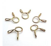 Abrazaderas de manguera de aire chapadas de 5-31 mm, ajustables, con clip fijo, for tuberías de agua, kit surtido de abrazaderas de resorte, 10 unidades(M6)