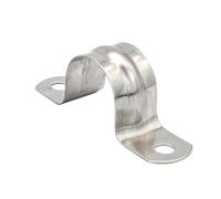 Abrazaderas de tubo en forma de U, 5-100mm, correa de dos agujeros de acero inoxidable, clip de tubo de conducto, abrazaderas de sillín de plomería, 2/10 Uds.(M160 1piece)