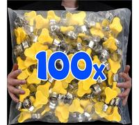 Abrazaderas Metalicas Tubos Abrazadera de manguera ajustable acero inoxidable con mango for grifo tubería agua, abrazaderas sellado, 100/10 Uds(20PCS)