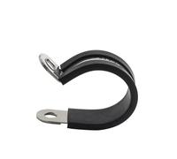 Abrazaderas tipo R de acero inoxidable 304 con revestimiento de goma, abrazadera de manguera for montaje de cable, abrazadera fija for manguera, soporte de tubería(Dia34(2pcs))