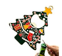 Abrebotellas magnético de metal con forma de árbol de Navidad | Abridor de botellas de cerveza para nevera para personas mayores, mujeres, niños, fiestas, hogar, cocina, camarero, bar