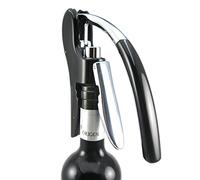 Abrebotellas profesional Best Utensils de aleación de zinc para vino, premium, con palanca, sacacorchos con cortador de papel de aluminio integrado, juego de abrebotellas de camarero negro