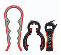 Abrelatas de acero inoxidable, abridor de botellas, abridor de lata, herramienta de cocina multifuncional para el hogar, bar, camping, material duradero PP TPR, juego de 3 piezas