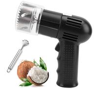 Abridor automático de coco, perforador eléctrico y raspador, abridor de carcasa de acero inoxidable con un solo botón para cocos jóvenes y maduros, ideal para el hogar, tienda y barra de jugos