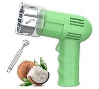 Abridor automático de coco, perforador y raspador de agujero de un botón, abridor de concha de acero inoxidable para cocos jóvenes y maduros, ideal para el hogar, tienda y barra de jugos