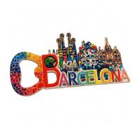 Abridor de Botellas Barcelona | Imán de Nevera con Diseño Gaudí | Souvenir y Recuerdo de Viaje | Abrebotellas Metálico con la Sagrada Familia y Park Güell | Regalo Original para Amantes de Barcelona