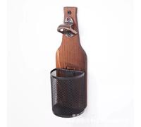 Abridor de botellas creativo montado en la pared Vintage, abridor de botellas personalizado para decoración de pared de restaurante, accesorios de cocina Black