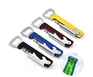 Abridor de Botellas de Cerveza 3 en 1 - Abrebotellas de Vino - Cuchillo en Forma de Caballito de Mar - Acero Inoxidable Duradero