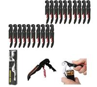 Abridor de Botellas de Vino,70G Engrosado Acero Inoxidable Doble Bisagras Llave con Lámina Cutte Para Camareros de Restaurante, Camarero Profesional Sacacorches Vino Abredores Conjunto (20, Rojo)