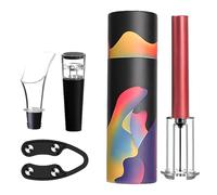 Abridor de botellas de vino multifuncional, kit de sacacorchos manual de botellas de vino, kit de accesorios de sacacorchos portátil para cocina, hogar, restaurante
