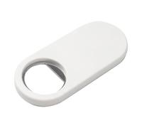 Abridor de Botellas Doméstico Portátil de Acero Inoxidable Blanco | Imán para Notas y Superficies Metálicas, Diseño Redondo Creativo, para Picnic, Barbacoas y Camping