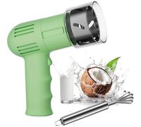Abridor de coco automático portátil, herramienta eléctrica inalámbrica con raspador para una fácil apertura en puestos, tiendas y supermercados