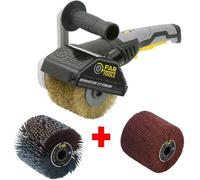 Abridor de ranuras REX120C + cepillo abrasivo de láminas, cepillo de fibras, 900-3000 RPM, para madera, metal y piedra