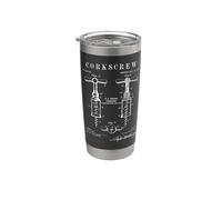 Abridor de sacacorchos de vino Old Vintage Patent Vaso térmico de acero inoxidable de doble pared