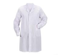 Abrigo de laboratorio blanco unisex, 60% algodón, 40% poliéster, transpirable, de secado rápido, con 3 bolsillos, botón frontal para hombres y mujeres, escuela, laboratorio, química, pintura